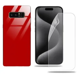 etui-do-samsung-note-8-case-czerwony-zestaw-folia-hydrozelowa-komplet-trend