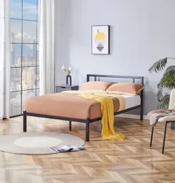 czarne-lozko-metalowe-proste-vintage-ze-stelazem-do-pokoju-120x200cm