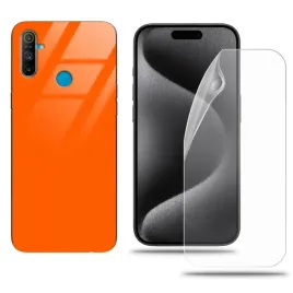etui-do-realme-c3-case-pomaranczowy-zestaw-folia-hydrozelowa-styl-ochrona