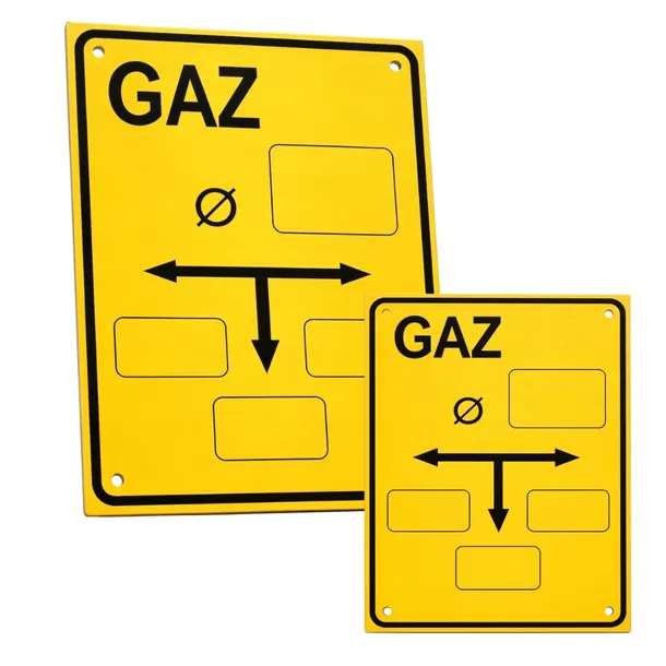 Tabliczka oznaczeniowa GAZ orientacyjna ŻÓŁTA GAZOWA