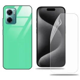 etui-do-xiaomi-redmi-note-11e-case-mietowy-zestaw-folia-hydrozelowa-trend