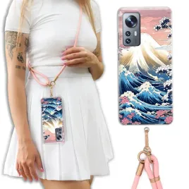 etui-do-xiaomi-12-ekskluzywne-crossbody-skorzana-smycz-rozowe-kobiece-wzory