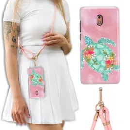etui-do-nokia-2-1-ekskluzywne-crossbody-skorzana-smycz-rozowe-kobiece-wzory