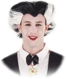 peruka-czarno-biala-wampir-dracula-halloween