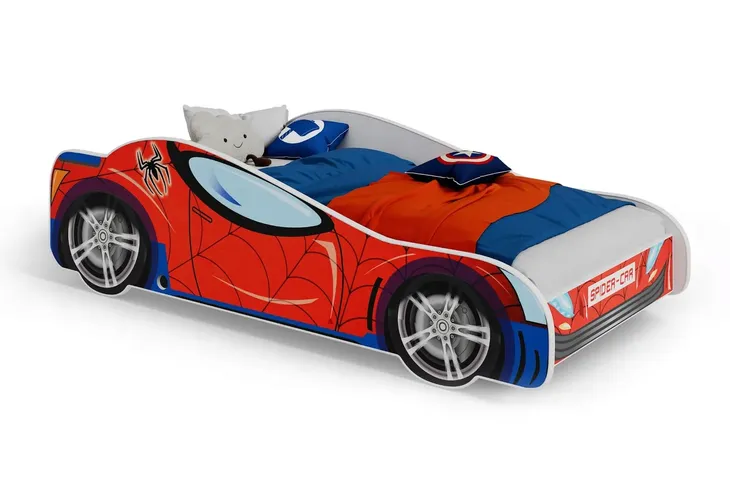 Łóżko dziecięce SPIDER-CAR auto samochód czerwony 140x70 + materac