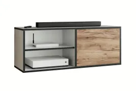 szafka-rtv-coso-2-bialy-dab-craft-zloty-z-polka-pod-telewizor-otwarta