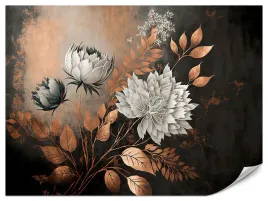 fototapeta-do-salonu-sypialni-biale-kwiaty-liscie-abstrakcja-mural-400x280