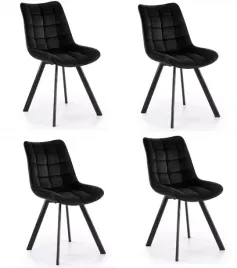 4-szt-nowoczesne-tapicerowane-krzeslo-nogi-metal-salon-welur-czarny