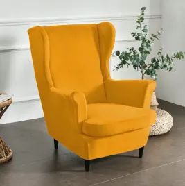 pokrowiec-na-fotel-uszak-musztardowy-welur-elastyczny