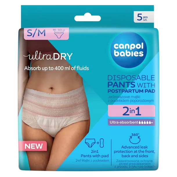Majtki poporodowe jednorazowe Canpol babies S/M wysokie