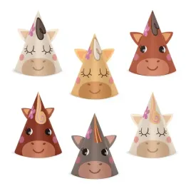 czapeczki-urodzinowe-koniki-6-szt-zestaw-na-urodziny-przyjecie