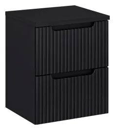 szafka-lazienkowa-50-cm-z-blatem-czarna-matowa-ryflowana-nowoczesna