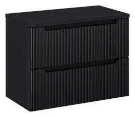szafka-lazienkowa-80cm-z-blatem-czarna-matowa-ryflowana-nowoczesna