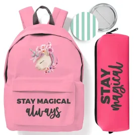 plecak-piornik-rozowy-pin-stay-magical-stylowy-modny-lekki-do-szkoly