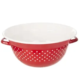 miska-kuchenna-emaliowana-czerwona-w-grochy-tecka-34-cm-9-l