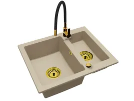 kuchenny-zlewozmywak-granitowy-15-komory-bateria-zloto-syfon-automatyczny