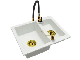 kuchenny-zlewozmywak-granitowy-15-kom-bateria-dozownik-zloto