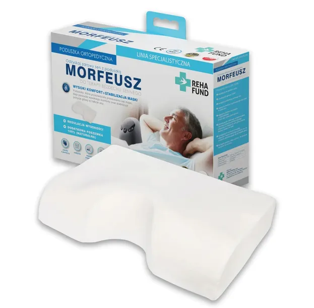 Poduszka ortopedyczna profilowana do spania memory foam ergonomiczna CPAP