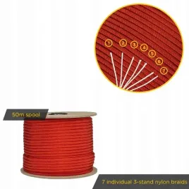 linka-edcx-4mm-paracord-550-red-50-m