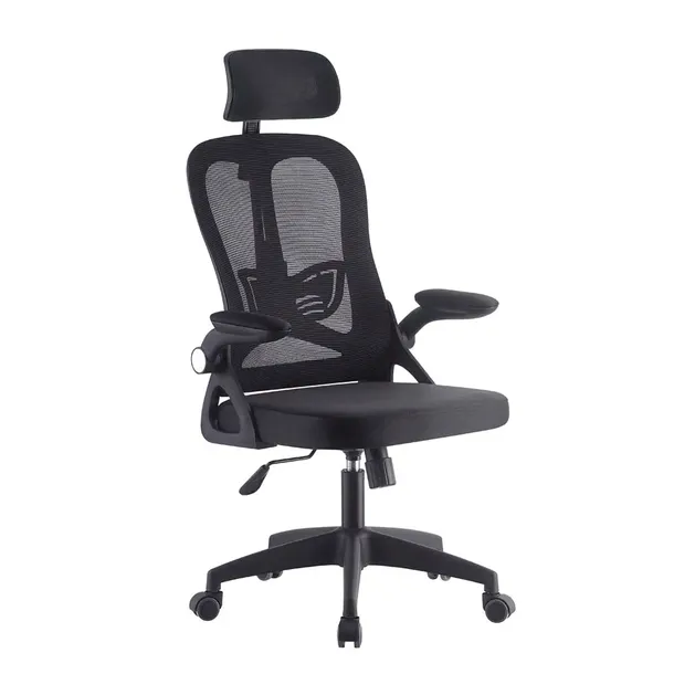 FOTEL BIUROWY OBROTOWY ERGONOMICZNY CZARNY HORSEKING SIATKA MS028