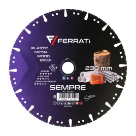 tarcza-diamentowa-do-ciecia-drewna-gumy-plastiku-pila-ferrati-sempre-230mm