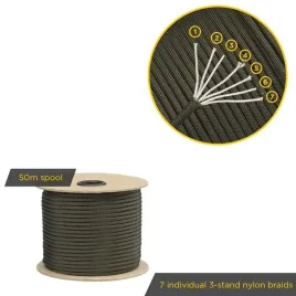 linka-edcx-4mm-paracord-550-army-green-50-m