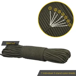 linka-edcx-4mm-paracord-550-army-green-30-m