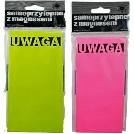karteczki-samoprzylepne-uwaga-z-magnesem-75x150mm-51k-neon-2-sztuki