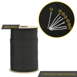 linka-edcx-4mm-paracord-550-black-100-m