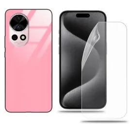 etui-do-huawei-nova-12-pro-case-rozowy-zestaw-folia-hydrozelowa-komplet-hit