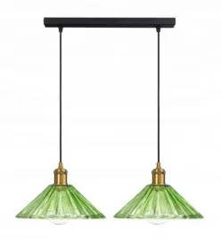 lampa-wiszaca-na-listwie-podwojna-japandi-szklana-zielona