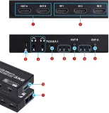 matrix-hdmi-2-0-3x2-switch-splitter-ekstrakt-spdif-model-jl-4k0302m