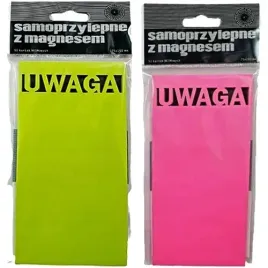 karteczki-samoprzylepne-uwaga-z-magnesem-75x150mm-51k-neon-2-sztuki