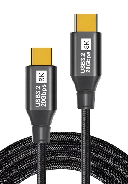 KABEL USB 3.2 Thunderbolt 3 100W 20Gbps 8K60Hz 4K120Hz PRZEWÓD USB C 1,5M