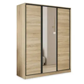 szafa-przesuwna-tari-150-cm-z-lustrem-szuflady-trzydrzwiowa-dab-sonoma