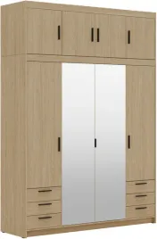 szafa-elena-4d-6s-lustro-nadstawka-dab-olejowany