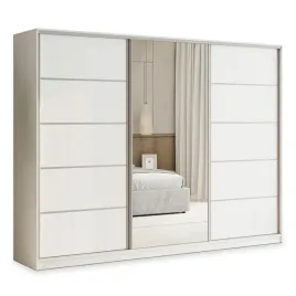 szafa-przesuwna-pina-250-cm-z-lustrem-szuflady-trzydrzwiowa-biala