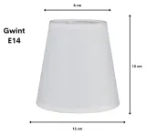 abazur-maly-stozek-bialy-e14-12cm-stan-nowy