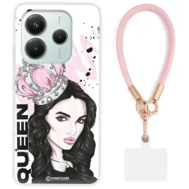 etui-do-xiaomi-redmi-note-14-5g-kobiece-slay-rozowa-skorzana-smycz-wzory