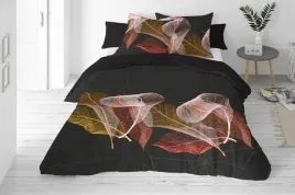 posciel-satyna-bawelna-prestige-220x200-liscie-na-graficie