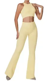 shein-komplet-damski-sportowy-zolty-top-i-spodnie-m-1db