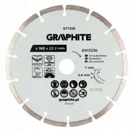 tarcza-57t310-diamentowa-do-ciecia-beton-segment-180mm-na-sucho-graphite