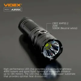 latarka-taktyczna-led-20w-akumulator-na-78h-4000lm-zasieg-185-m-ip68-videx