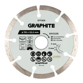 tarcza-57t305-diamentowa-do-ciecia-beton-cegla-segment-graphite-115mm-sucho