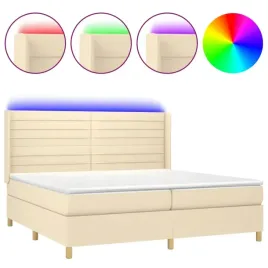 vidaxl-lozko-kontynentalne-z-materacem-kremowe-200x200-cm-tkanina