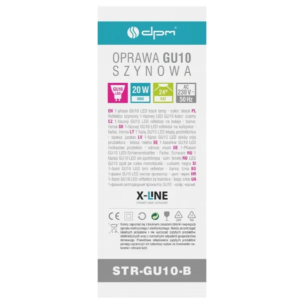 reflektor-szynowy-gu10-czarny-x-line-kod-producenta-str-gu10-nb