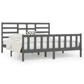 vidaxl-rama-lozka-szara-lite-drewno-sosnowe-200-x-200-cm