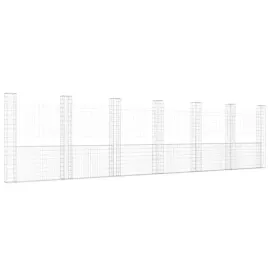 vidaxl-ogrodzenie-gabionowe-z-7-slupkami-zelazo-740x20x200-cm