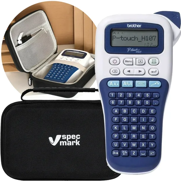 Drukarka BROTHER H107B w zestawie taśma Tze-231 i walizka etui pokrowiec