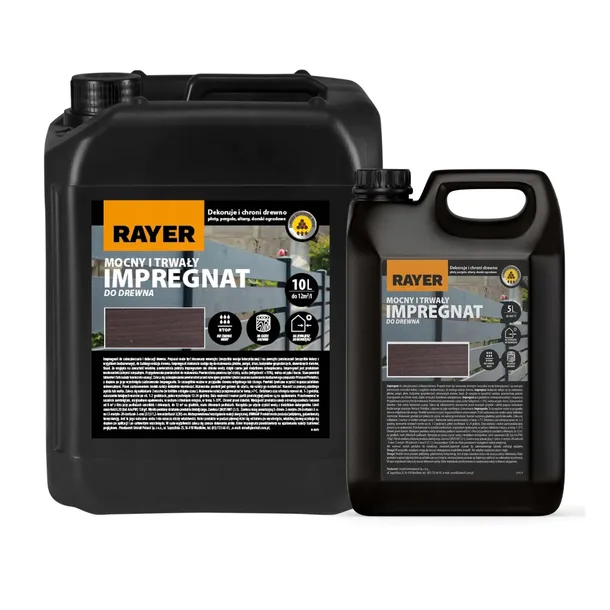 Impregnat do drewna RAYER 15l palisander MOCNY i TRWAŁY z WOSKAMI